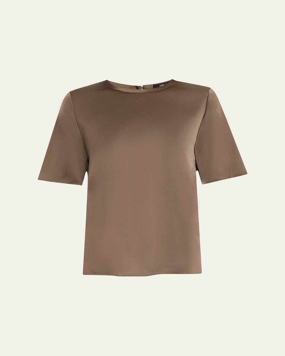 Maryl Crewneck Silk Blous